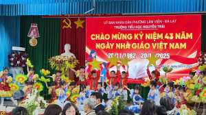 TOẠ ĐÀM KỶ NIỆM 43 NĂM NGÀY NHÀ GIÁO VIỆT NAM 20/11 TRƯỜNG TIỂU HỌC NGUYỄN TRÃI